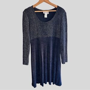 Vintage Fun Sparkly Pattern 90s S.L. Petites Mini Dress